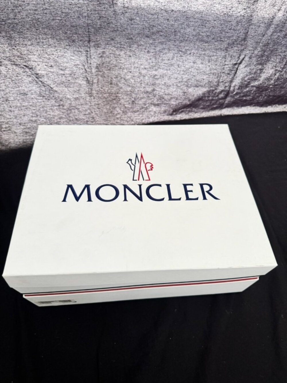 Authentic Moncler Empty Shoe Box White Red Blue Stripe Large Replacement L